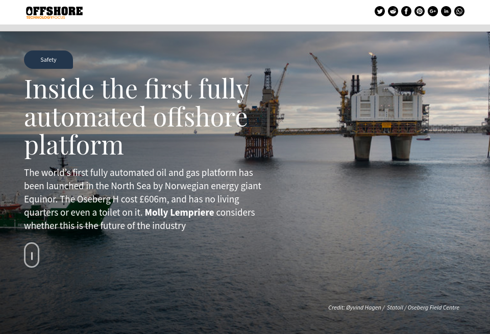 Inside The First Fully Automated Offshore Platform Offshore